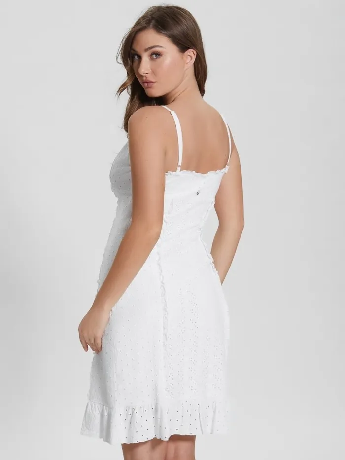 Women GUESS Amal Paisley Mini Dress Pure White Dresses and Jumpsuits Women GUESS Amal Paisley Mini Dress Pure White Dresses and Jumpsuits