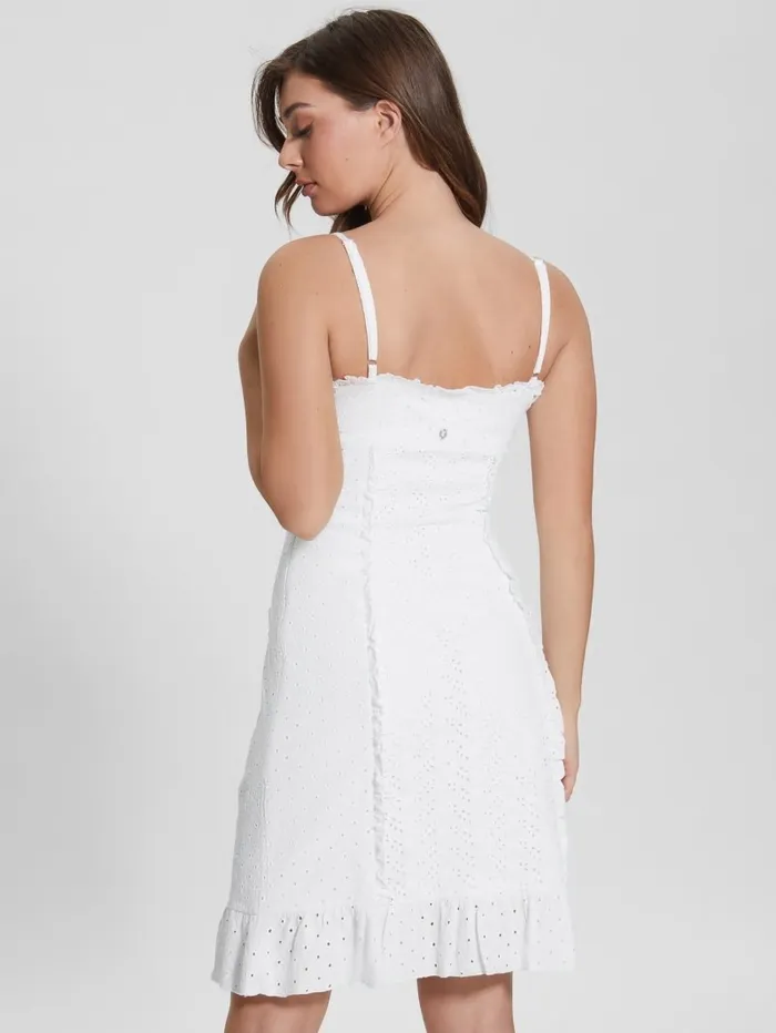 Women GUESS Amal Paisley Mini Dress Pure White Dresses and Jumpsuits Women GUESS Amal Paisley Mini Dress Pure White Dresses and Jumpsuits