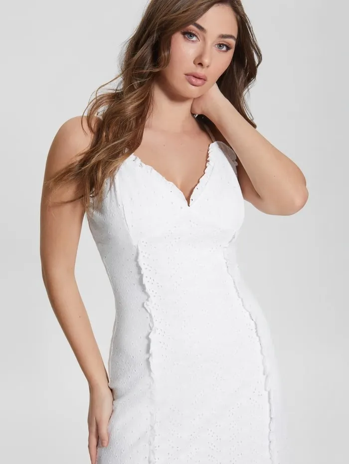 Women GUESS Amal Paisley Mini Dress Pure White Dresses and Jumpsuits Women GUESS Amal Paisley Mini Dress Pure White Dresses and Jumpsuits