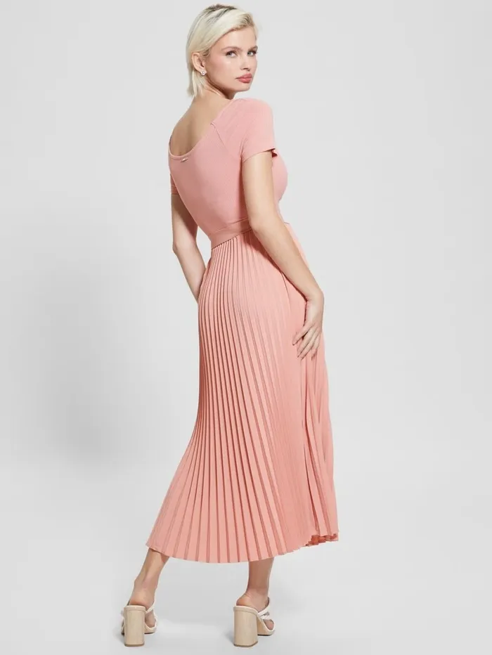 Women GUESS Eco Erynn Belted Dress Midsummer Rose Dresses and Jumpsuits Women GUESS Eco Erynn Belted Dress Midsummer Rose Dresses and Jumpsuits