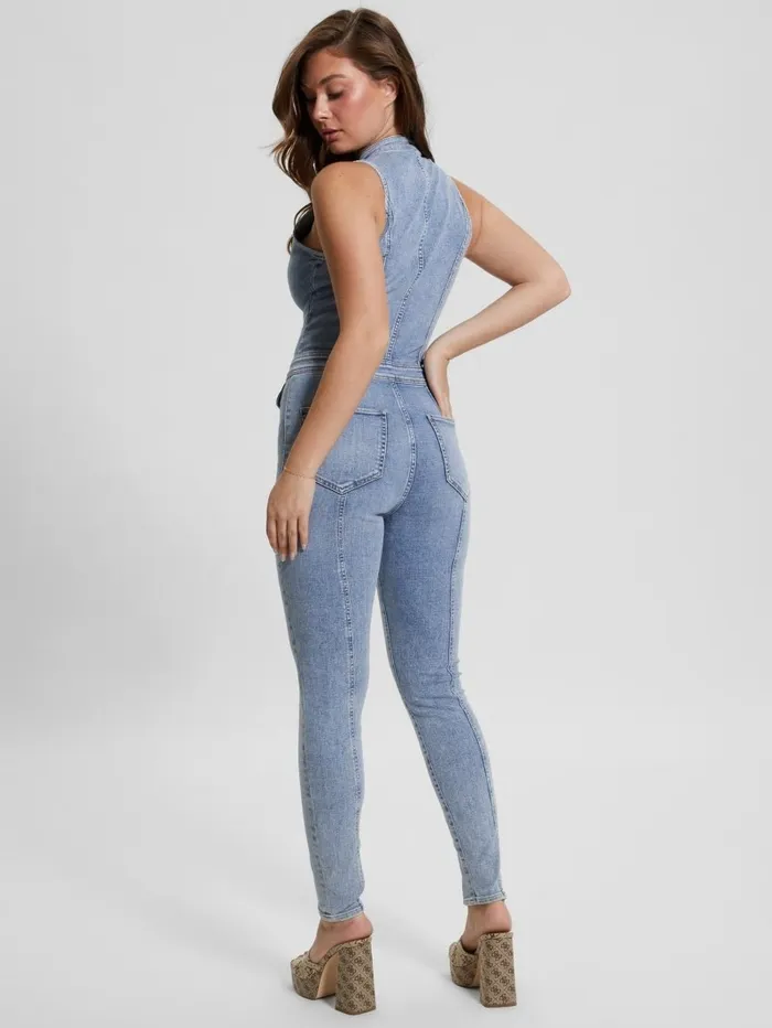 Women GUESS Eco Penny Jumpsuit Cast Off Jeans and Denim