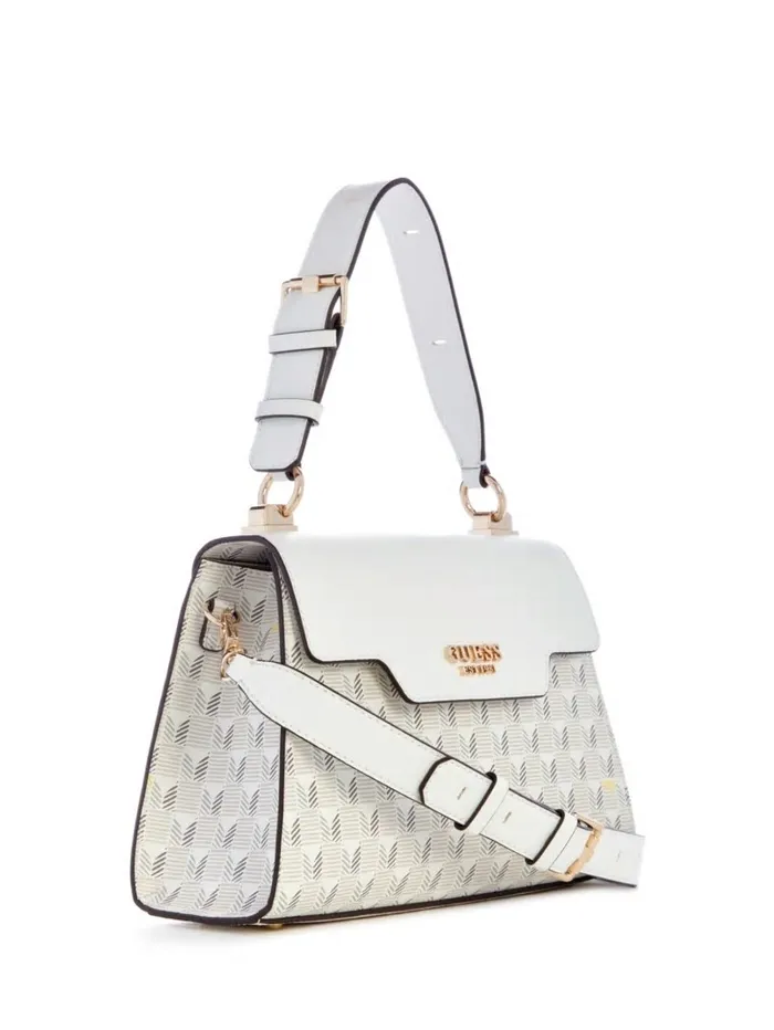 Women GUESS Hallie Mini FoldOver Flap Crossbody Steel Handbags Women GUESS Hallie Mini FoldOver Flap Crossbody Steel Handbags