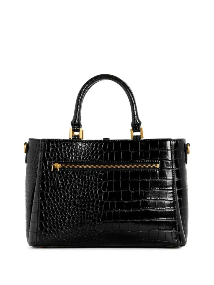 Women GUESS James Girlfriend Satchel Black Handbags Women GUESS James Girlfriend Satchel Black Handbags