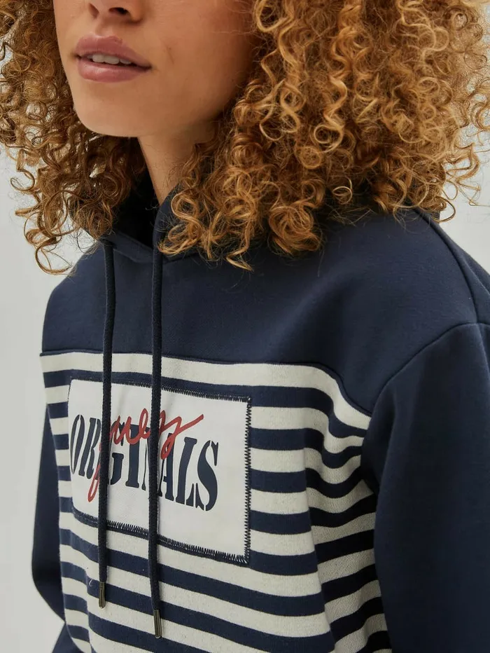 Women GUESS Originals Cropped Hoodie Endless Blue Jackets and Coats GUESS Women GUESS Originals Cropped Hoodie Endless Blue Jackets and Coats GUESS