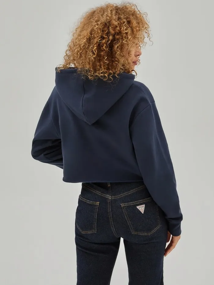Women GUESS Originals Cropped Hoodie Endless Blue Jackets and Coats GUESS Women GUESS Originals Cropped Hoodie Endless Blue Jackets and Coats GUESS