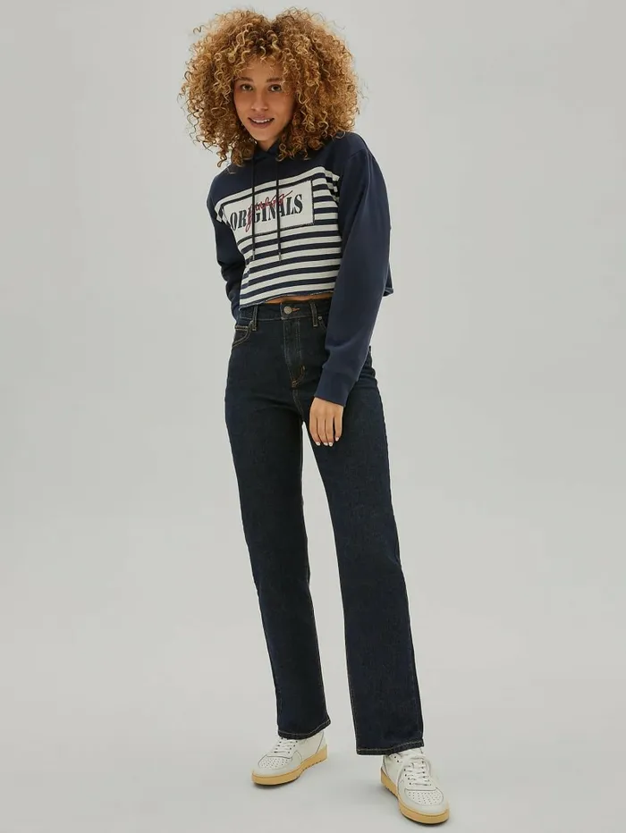 Women GUESS Originals Cropped Hoodie Endless Blue Jackets and Coats GUESS Women GUESS Originals Cropped Hoodie Endless Blue Jackets and Coats GUESS