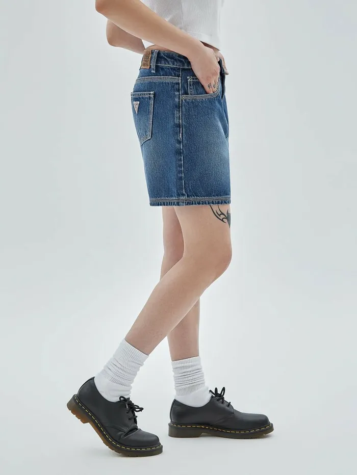 Women GUESS Originals Kit Boyfriend Shorts Go Medium Tameer Wash Bottoms GUESS Women GUESS Originals Kit Boyfriend Shorts Go Medium Tameer Wash Bottoms GUESS