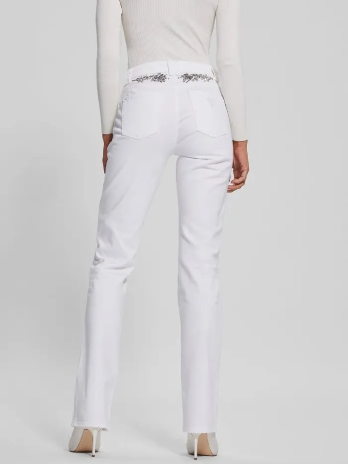 Women GUESS Rayna Baby Boot Jeans Pure White Multi Jeans and Denim Women GUESS Rayna Baby Boot Jeans Pure White Multi Jeans and Denim