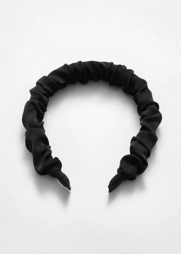 Women Hair Accessories and Other Stories Ruched Alice Headband Black
