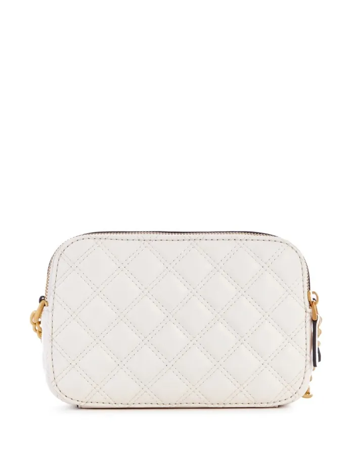 Women Handbags GUESS Giully Quilted Camera Crossbody Ivory Women Handbags GUESS Giully Quilted Camera Crossbody Ivory