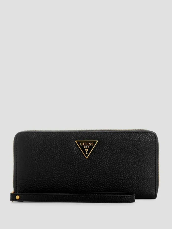 Women Handbags GUESS Laryn Large ZipAround Wallet Black