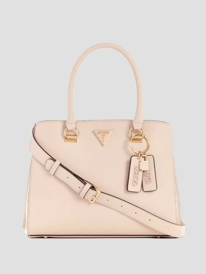 Women Handbags GUESS Noelle Girlfriend Satchel Light Rose