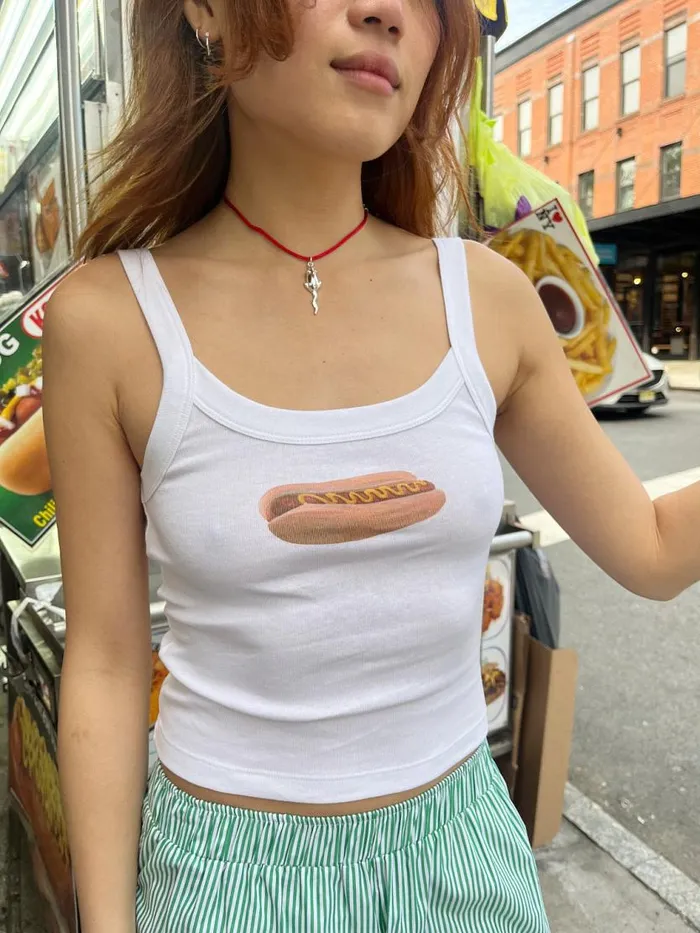 Women Harley Tank Hotdog Lisa Says Gah Graphic Tees
