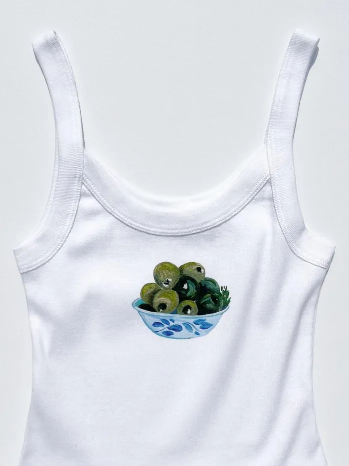 Women Harley Tank Olive Bowl Lisa Says Gah Graphic Tees