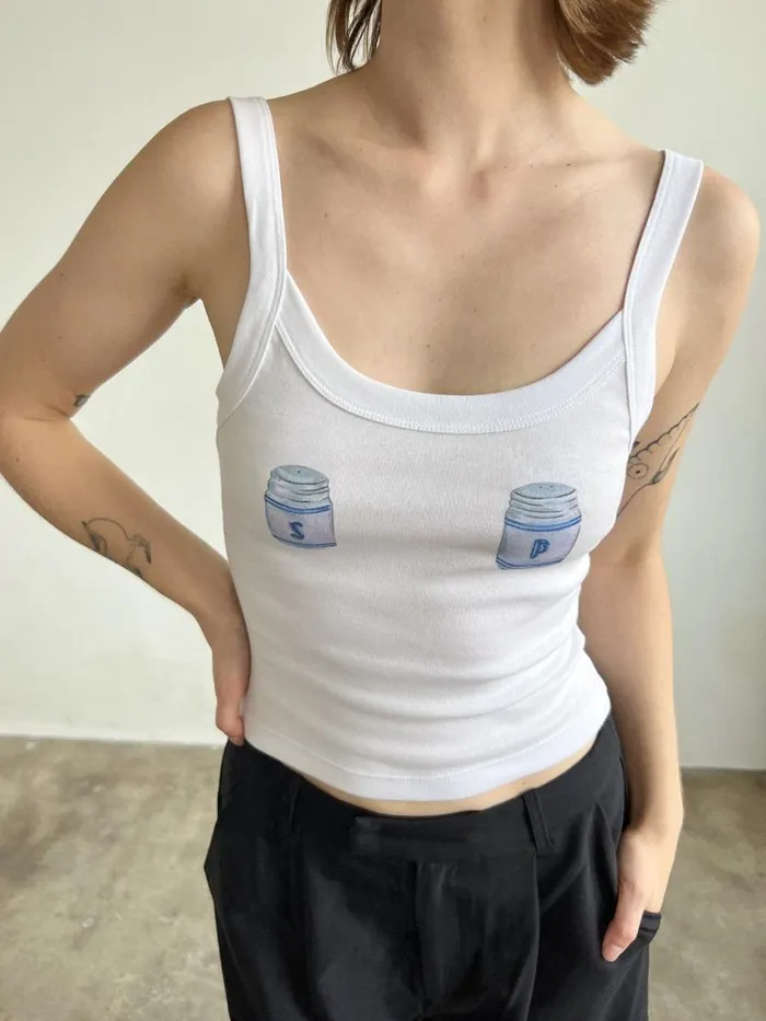 Women Harley Tank Salt and Pepper Lisa Says Gah Sleeveless Tops