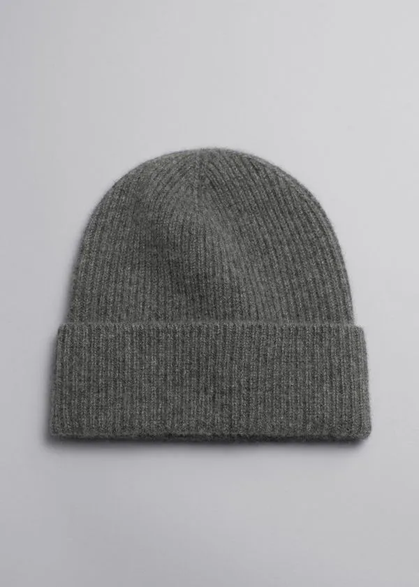 Women Headwear and Other Stories Cashmere Beanie Dark Grey
