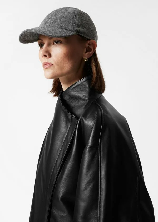 Women Headwear and Other Stories Felt Baseball Cap Grey