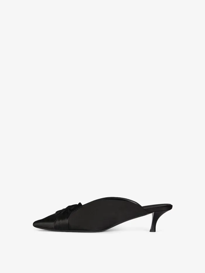 Women Heels Givenchy Twist Mules In Satin Black Women Heels Givenchy Twist Mules In Satin Black