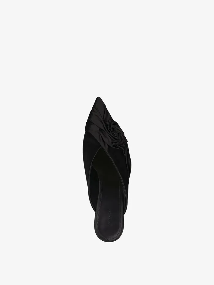 Women Heels Givenchy Twist Mules In Satin Black Women Heels Givenchy Twist Mules In Satin Black