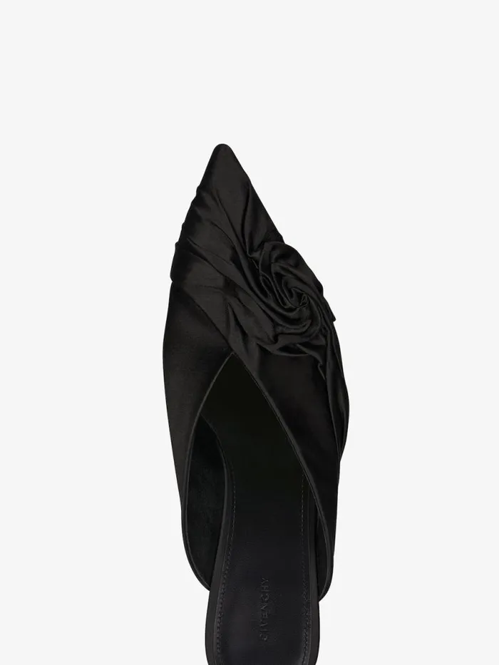 Women Heels Givenchy Twist Mules In Satin Black Women Heels Givenchy Twist Mules In Satin Black