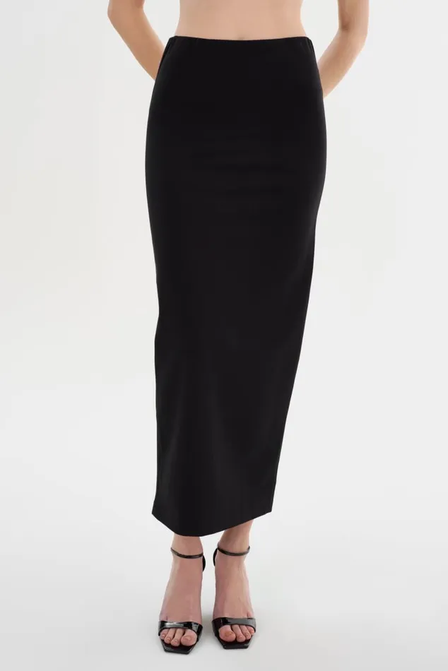 Women HELLANDA Knit Maxi Skirt Black LAMARQUE Skirts