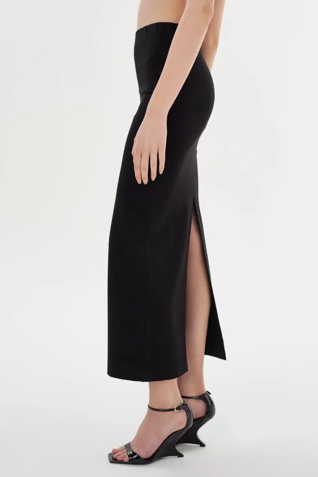 Women HELLANDA Knit Maxi Skirt Black LAMARQUE Skirts