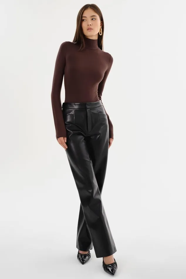 Women IMANI Recycled Leather Trousers Black LAMARQUE Pants and Shorts Women IMANI Recycled Leather Trousers Black LAMARQUE Pants and Shorts