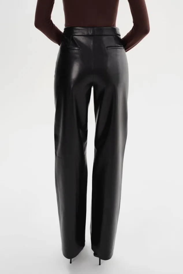 Women IMANI Recycled Leather Trousers Black LAMARQUE Pants and Shorts Women IMANI Recycled Leather Trousers Black LAMARQUE Pants and Shorts