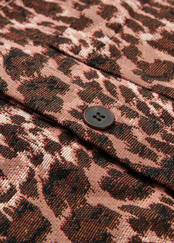 Women Jackets and Coats and Other Stories Contrast Collar Jacquard Jacket Leo Print