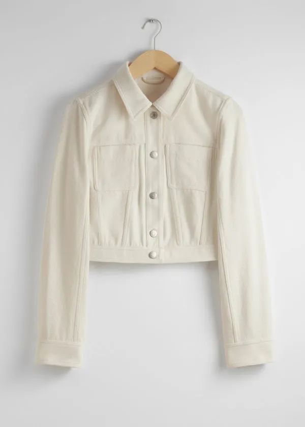 Women Jackets and Coats and Other Stories Slim PatchPocket Jacket White