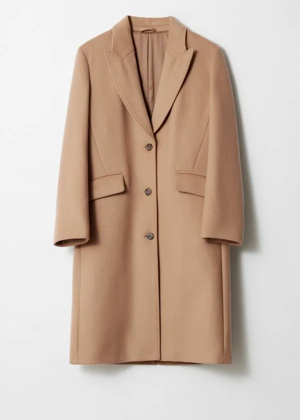 Women Jackets and Coats and Other Stories Tailored SingleBreasted Coat Camel