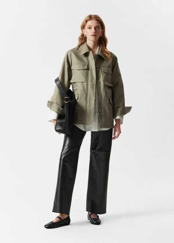 Women Jackets and Coats and Other Stories Utility Jacket Khaki