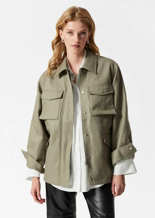 Women Jackets and Coats and Other Stories Utility Jacket Khaki