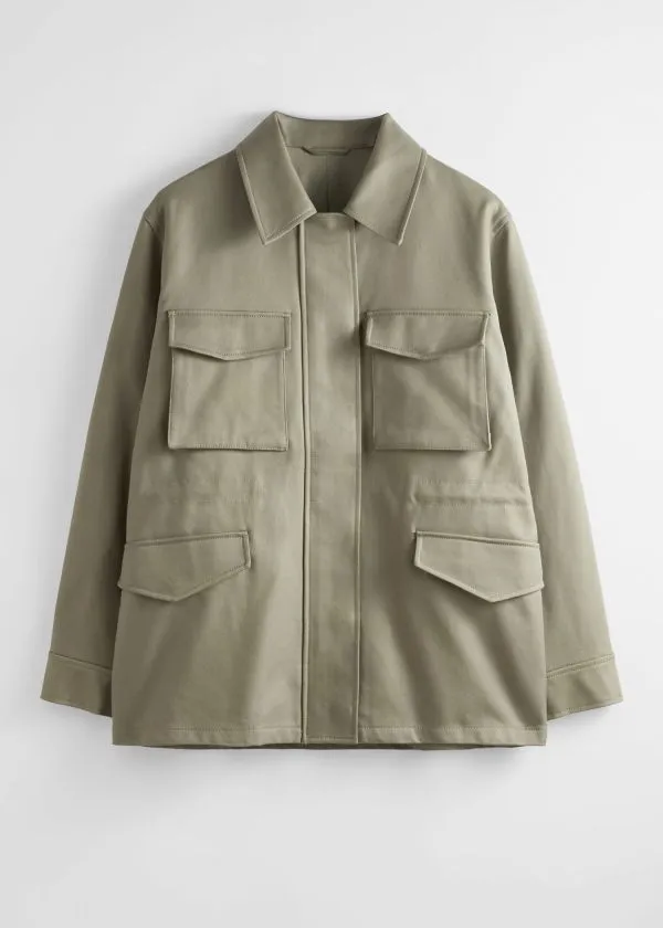 Women Jackets and Coats and Other Stories Utility Jacket Khaki