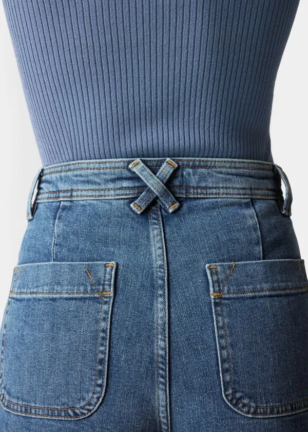 Women Jeans and Other Stories HighWaist Flared Jeans Mid Wash