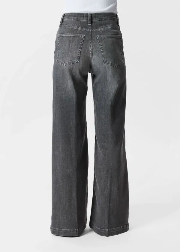 Women Jeans and Other Stories Wide PressCrease Jeans Dark Grey