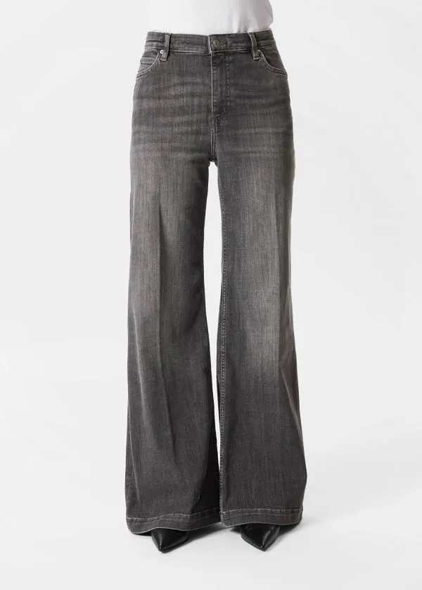 Women Jeans and Other Stories Wide PressCrease Jeans Dark Grey