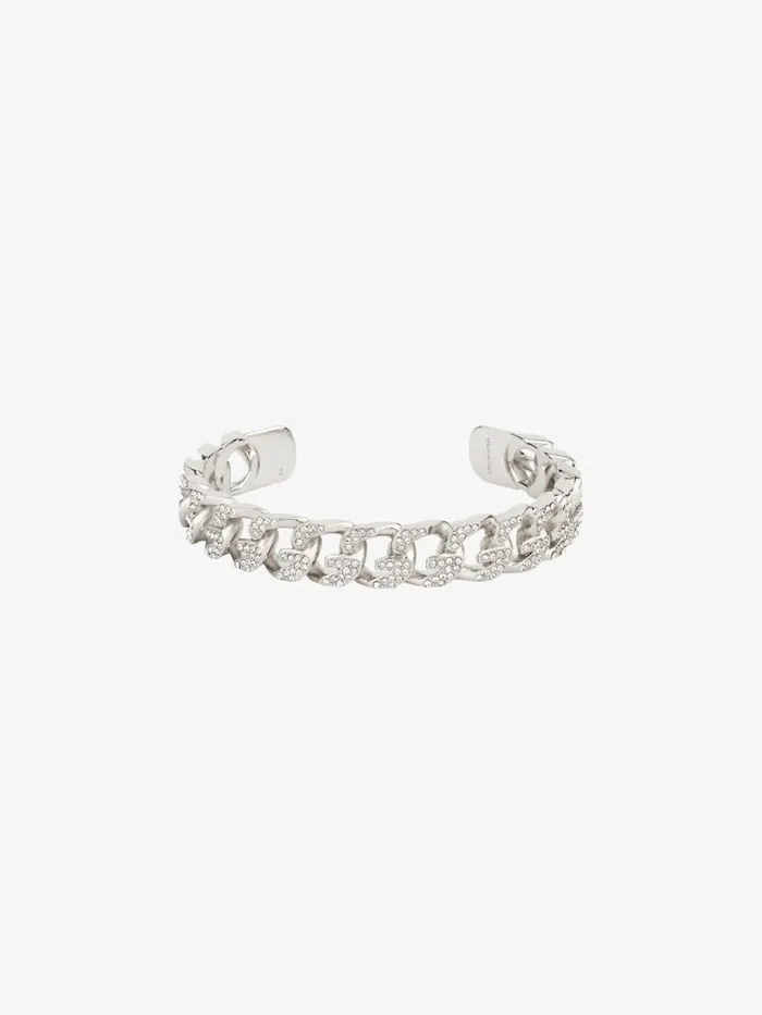 Women Jewelry Givenchy G Chain Bracelet In Metal With Crystals Silvery