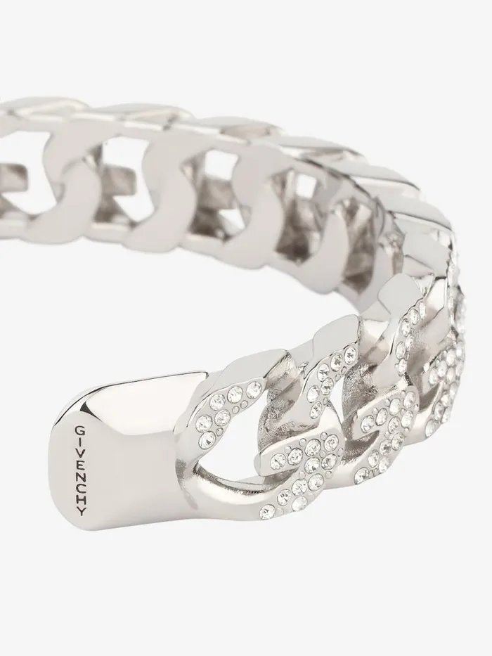 Women Jewelry Givenchy G Chain Bracelet In Metal With Crystals Silvery