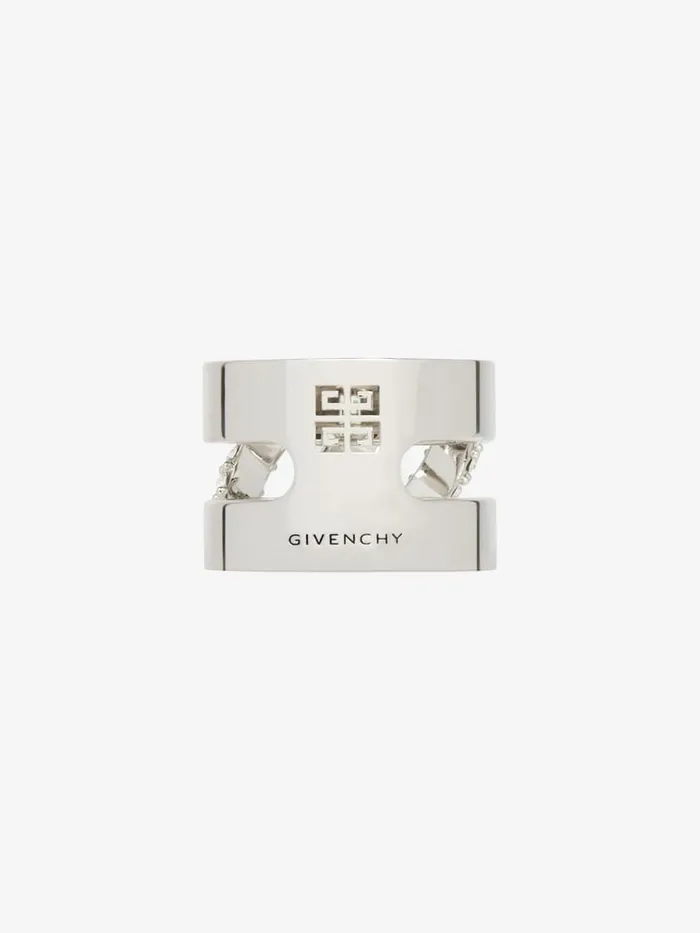 Women Jewelry Givenchy Stitch Ring In Metal With Crystals Silvery Women Jewelry Givenchy Stitch Ring In Metal With Crystals Silvery