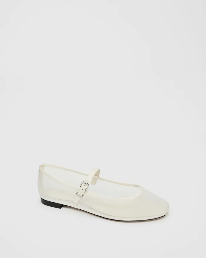 Women Josie Flat 8211 Bone MeshPatent Leather Flats PAIGE Women Josie Flat 8211 Bone MeshPatent Leather Flats PAIGE