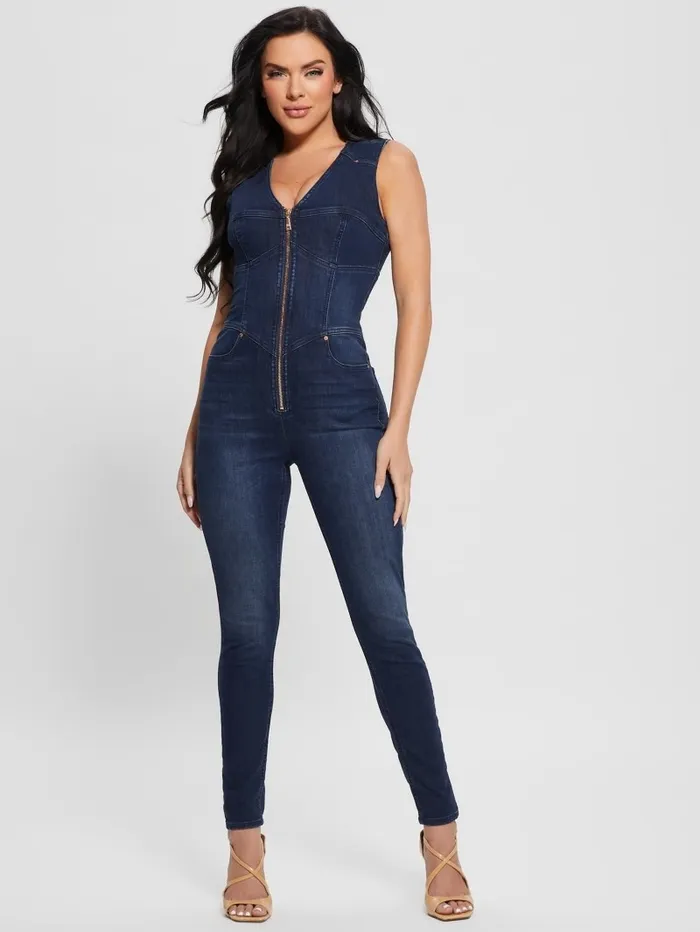 Women Judd Denim Jumpsuit Plume Dark Jeans and Denim GUESS
