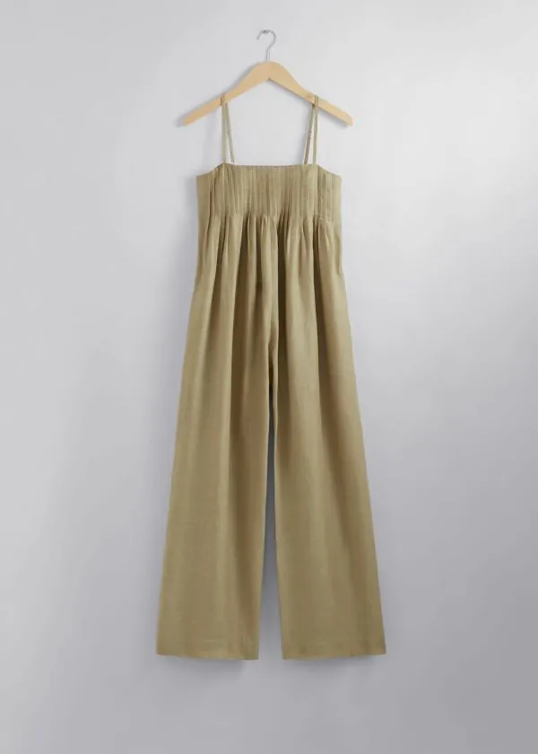 Women Jumpsuits and Other Stories Strappy Jumpsuit Beige
