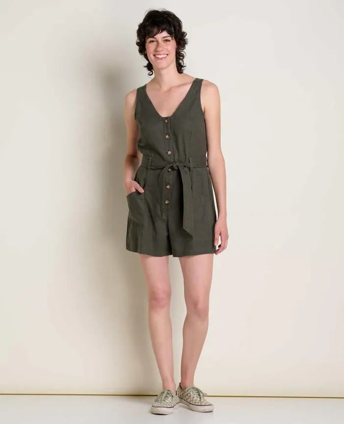 Women Jumpsuits and Overalls Toad and Co Tarn Romper Beetle