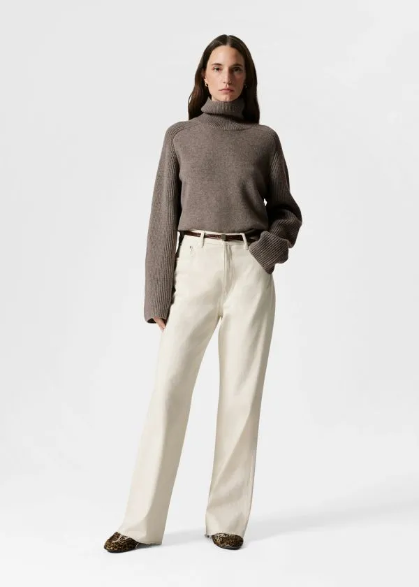 Women Knitwear and Other Stories Boxy Turtleneck Jumper Brown