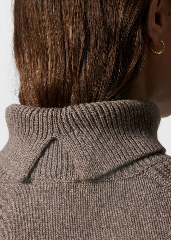 Women Knitwear and Other Stories Boxy Turtleneck Jumper Brown