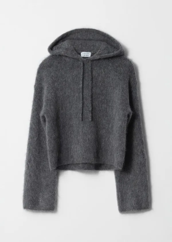 Women Knitwear and Other Stories Knitted MohairBlend Hoodie Charcoal