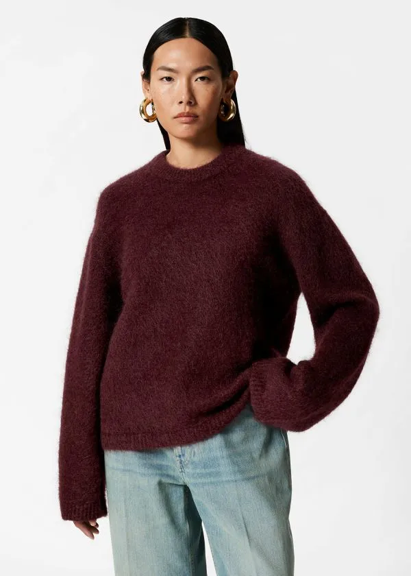 Women Knitwear and Other Stories MohairBlend Jumper Dark Red Women Knitwear and Other Stories MohairBlend Jumper Dark Red