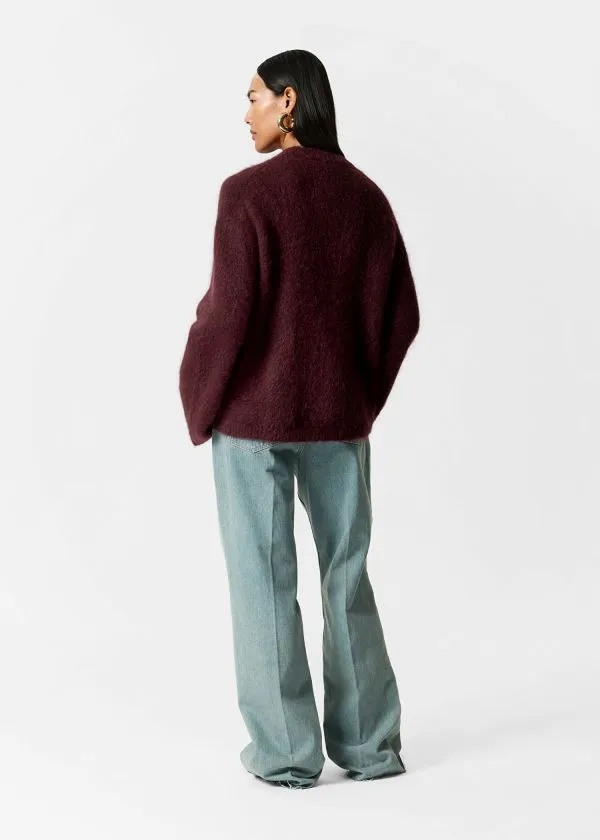 Women Knitwear and Other Stories MohairBlend Jumper Dark Red Women Knitwear and Other Stories MohairBlend Jumper Dark Red