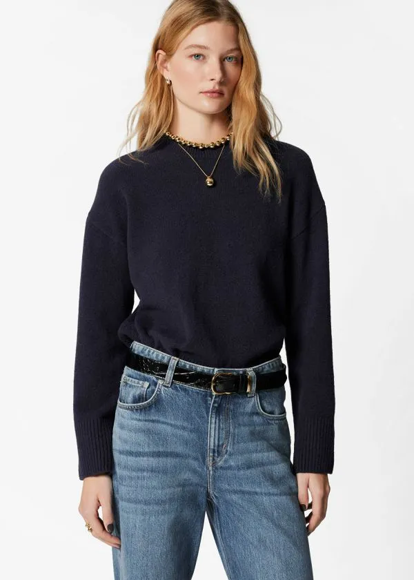 Women Knitwear and Other Stories Relaxed Knit Jumper Navy